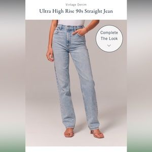 Abercrombie Ultra High Rise 90s Straight Jean